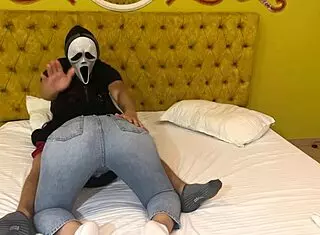 Ghostface demands free blowjob on Halloween night