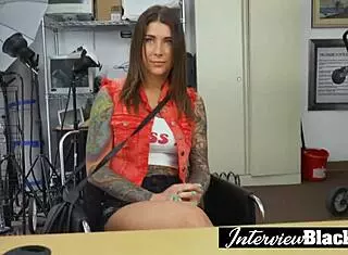 gorgeous teen 18+ is being a good girl in shop with police storyline