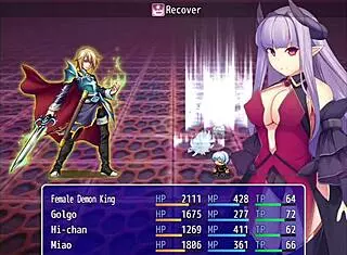 Cute demon queen with big tits finally avenges hero with creampie in final part