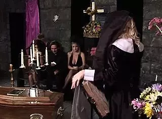 priest dives into wild swingers orgy at church with whorny films