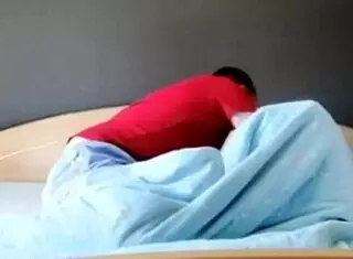 mom shares her bed with stepson in homemade scene