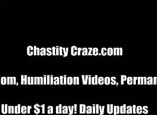 I bought this new chastity device to lock you up with teasing handjobs