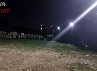 bruna in the luxuria nightclub parking lot