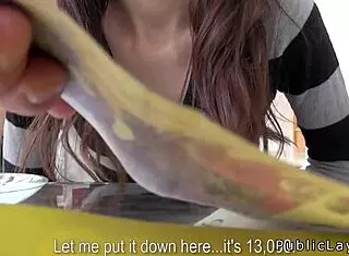 European amateur bangs hard in public car with pov thrill