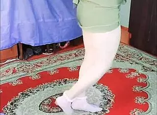 Sissy Crossdresser in Sexy Dress Shows Off Big White Ass