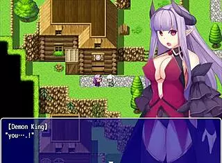 Cute demon queen with big tits finally avenges hero with creampie in final part