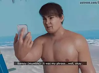 Blonde Teen With Big Tits And Ass Takes Monster Cock Creampie On Beach In 3D Hentai.