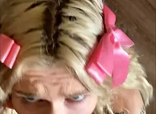 emma rosie gives a hot blowjob in this amateur hookup, ending with a facial