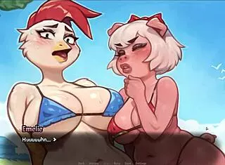 In my pig princess game, she teaches sex ed using her big tits