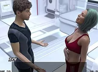 Stranded In Space Femdom Mistress Kisses Cute Teen 18+ Monster Cock 3D Fat Huge Curvy