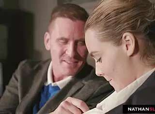 Naughty Natasha Nice fucks her colleague hard.