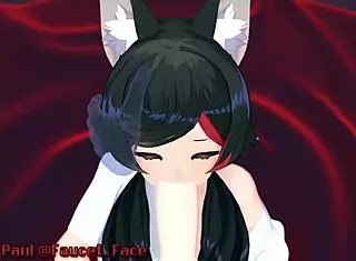 white girl eagerly sucks asian cock in 3d animation