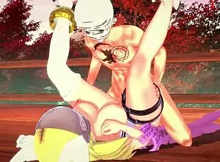Angelwoman Evolves to Fuck Three Digimon in Fantasy Cartoon