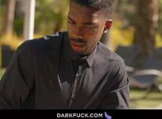 Monster cock in interracial titty fuck versus passionate oral sex