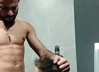 that guy stared at me in the gym, so i took him to the bathroom and made him suck my cock?