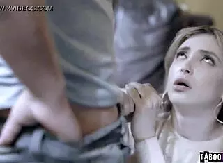 Dude, this hot babysitter’s pussy got wrecked spreadeagle-style on the couch!