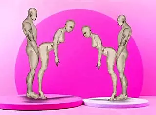 Twins banging hot girls in wild hentai action