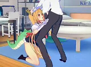 Tohru And Kobayashi Have Intense Futanari Sex In Hentai