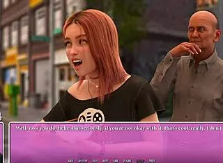 3D animated game with red-haired cuties and big tits