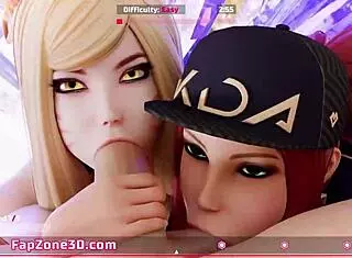 3D girls dance and perform to the music beat