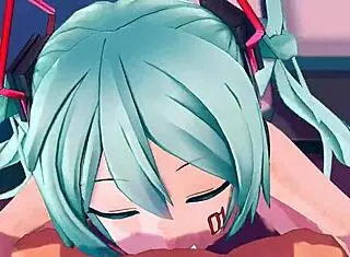 Miku's Passionate Blowjob Animation Filled with Intense Emotions by Nubilia