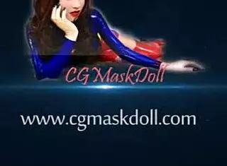 Bound Doll In Latex Mask