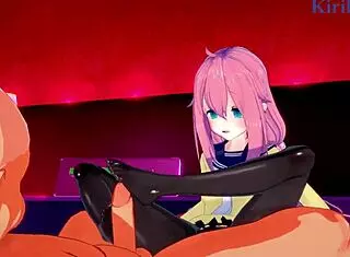 nadeshiko kagamihara and aoi inuyama with the old man in laid-back camp hentai scene