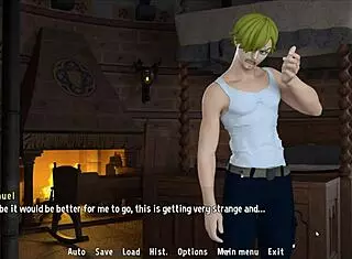 Raven Makes Sanji Swallow His Own Cum in One Piece Hentai Parody