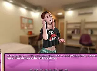 3D animated game with red-haired cuties and big tits