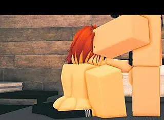 Roblox Porn: Nerdy Ginger Girl in Bedroom Scene