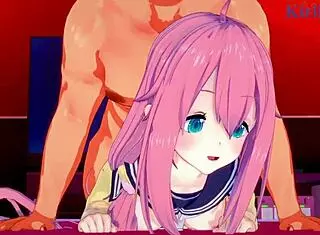 nadeshiko kagamihara and aoi inuyama with the old man in laid-back camp hentai scene