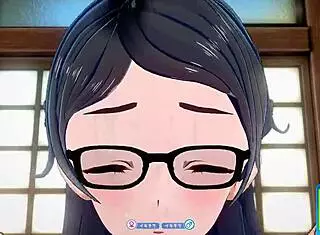 Koikatsu Sunshine: Plain Girl with Glasses in Face-to-Face Sitting Position