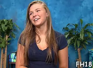 Eighteen girl enjoys nuru massage with oiled body