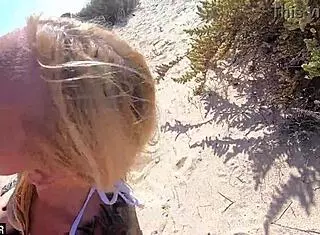 swallowing cum on fuerteventura beach