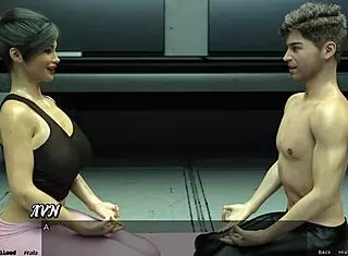 stranded in space 92 - wanna see hot yoga with big tits brunette milf?