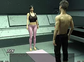 stranded in space with big boobs milf