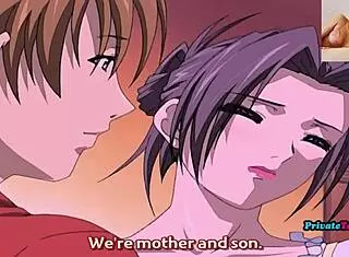 Stepmother secretly fucks stepson in taboo hentai.