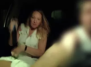 Friends mom sucks my cock in car for cumshot