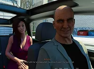 anna in lingerie on balcony, exciting hentai game