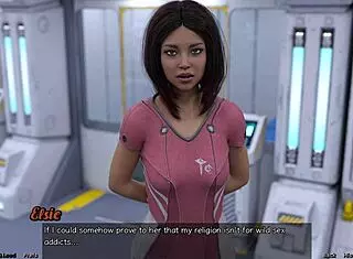 stranded in space with big boobs milf