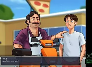 excited to finally buy my motorcycle in summertime saga