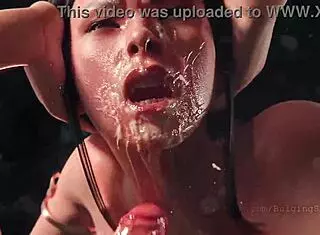 Kitana gives deadly blowjob to bulging senpai.