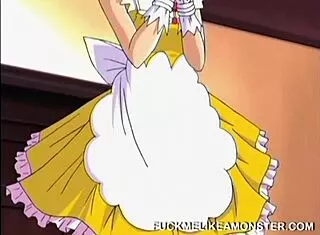 Sexy anime maid teen getting pussy fucked in hardcore japanese cartoon