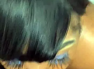 Woman Sucks Maintenance Man's Dick Suggestively