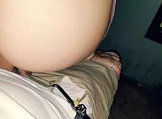 I watched this couple have sex at an adult store with gloryholes