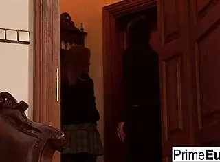 european babe surprises with hardcore blowjob and cumshot.