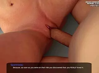 Innocent 18yo step sister Sara experiences her first taboo sex in Milfy City hentai game.