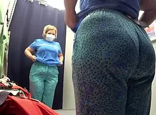 Curvy Milf's Big Ass Caught In Fitting Room
