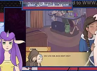 Nami gives monster cock blowjob in avatar bonus scene