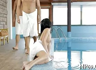 Pleasuring males in hardcore sucking and fucking contest